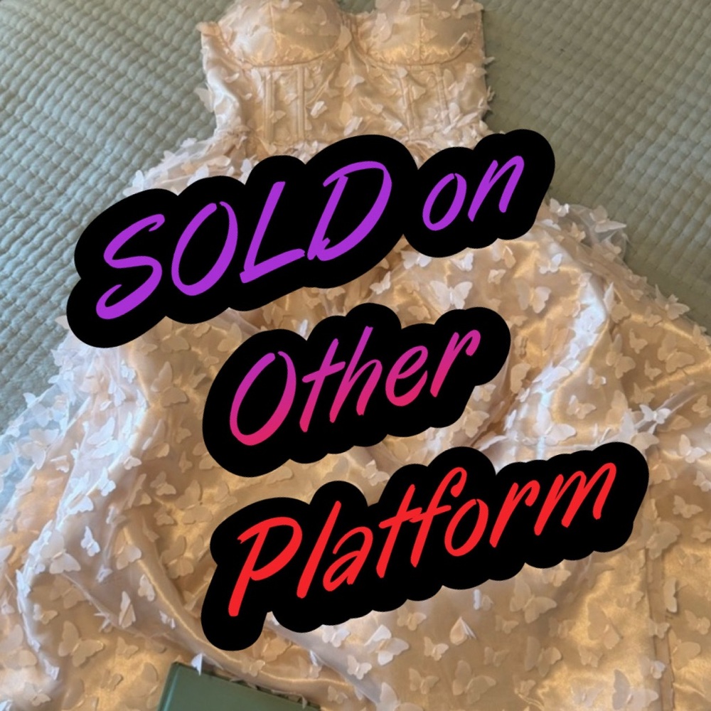 Homecoming / Gala / Cocktail Cream Butterfly Dress